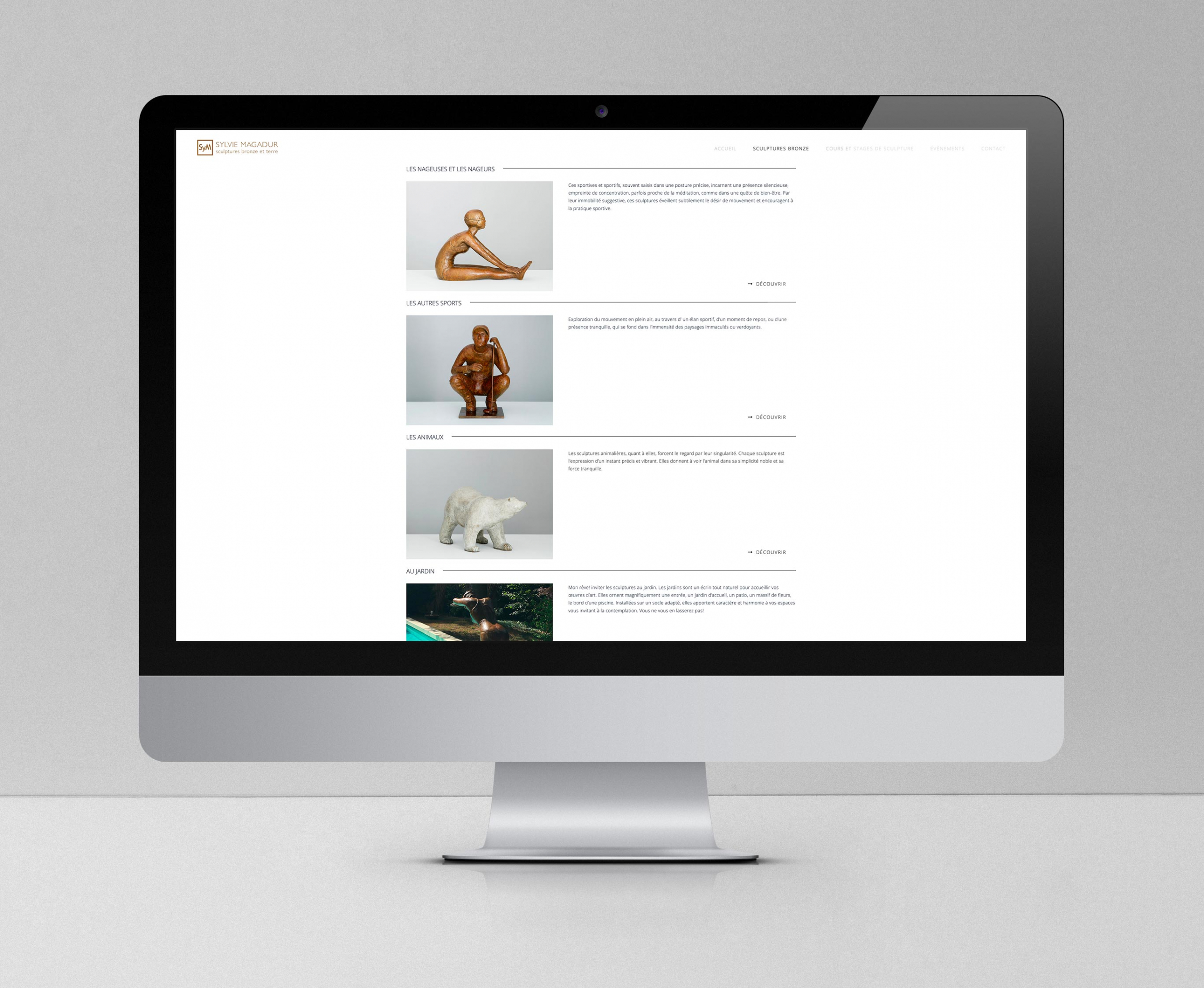 conception site vitrine artiste